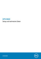 Dell XPS 8920 Einrichtung Und Technische Daten