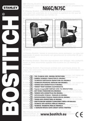 Bostitch N75C Technische Gerätedaten (Übersetzung Des Originals