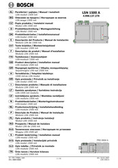 Bosch LSN 1500 A Produktbeschreibung / Montageanleitung