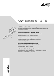 HAWA HAWA-Motronic 60 Installations- Und Inbetriebnahmeanleitung