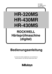 Mitutoyo HR-430MS Bedienungsanleitung