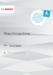 Bosch WAT28641 Gebrauchs- Und Aufstellanleitung