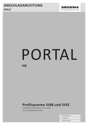 Siegenia Profilsysteme IV88 Anschlaganleitung