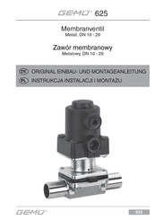 Gemü 625 Original Einbau- Und Montageanleitung
