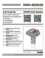 Genesis ZIPPER PLUS SCANIA VIZ80 Installation Und Gebrauch