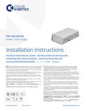 Color Kinetics PDS-400 48V EO Installationsanweisungen