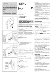 Bpt Ophera/B Bedienungs- Und Installationsanleitung
