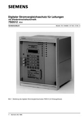 Siemens 7SD512 Gerätehandbuch