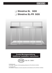GEZE Slimdrive SL-FR GGS Zusatz-Montageanleitung