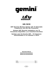 Gemini UX-1610 Benutzerhandbuch