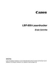 Canon LBP-800 Erste Schritte