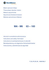 MarelliMotori MA-M6 Serie Betriebsanleitung Und Allgemeine Sicherheitshinweise