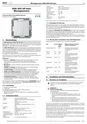 Elsner Elektronik KNX VOC-UP basic Technische Daten Und Installationshinweise