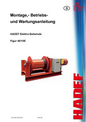 HADEF 45/10E Montage-, Betriebs- Und Wartungsanleitung
