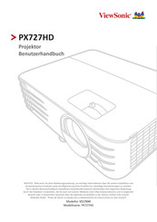 ViewSonic PX727HD Benutzerhandbuch