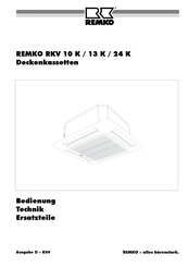 REMKO RKV 10 K Bedienung - Technik - Ersatzteile