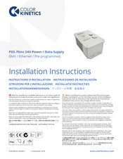 Color Kinetics PDS-70mr 24V Bedienungs- Und Installationsanweisungen