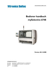 Vitronics Soltec mySelective 6748 Bedienerhandbuch