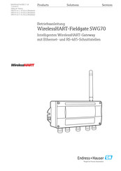Endress+Hauser WirelessHART SWG70 Betriebsanleitung