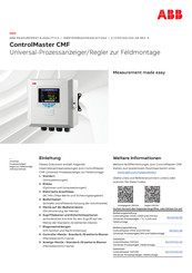 ABB ControlMaster CMF Inbetriebnahmeanleitung