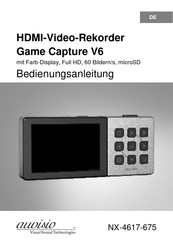 Auvisio Game Capture V6 Bedienungsanleitung