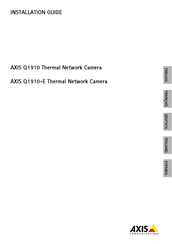 Axis Q1910 Thermal Installationsanleitung