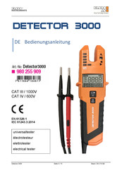 Elbro DETECTOR 3000 Bedienungsanleitung