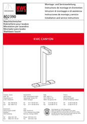 KWC CANYON 12.611.251.000 Montage- Und Serviceanleitung