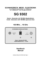 SCHWARZBECK SG 9302 Handbuch