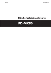 Shimano PD-MX80 Händlerbetriebsanleitung
