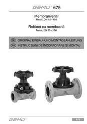 Gemü 675 Original Einbau- Und Montageanleitung