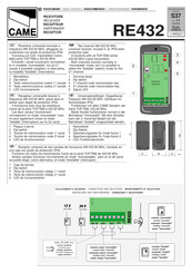 Came RE432 Bedienungsanleitung