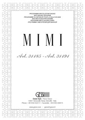 Gessi MIMI 31185 Bedienungsanleitung