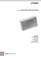 Vimar Elvox Videocitofonia 0002/841 Technisches Handbuch