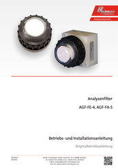 Bühler technologies AGF-FA-5 Betriebs Und Installationsanleitung