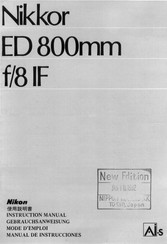 Nikon Nikkor ED 800mm f/8 IF Gebrauchsanweisung