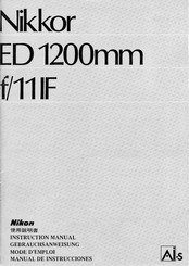 Nikon Nikkor ED 1200mm f/11 IF Gebrauchsanweisung