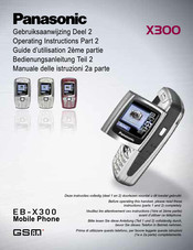 Panasonic X300 Bedienungsanleitung Teil