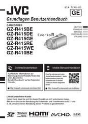 JVC Everio R GZ-R410BE Benutzerhandbuch
