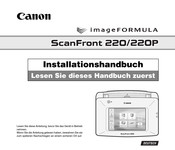 Canon imageFORMULA ScanFront 220P Installationshandbuch