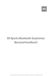 Xiaomi Mi Sports Benutzerhandbuch
