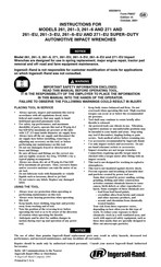 Ingersoll-Rand 261-3-EU Serie Gebrauchsanweisung