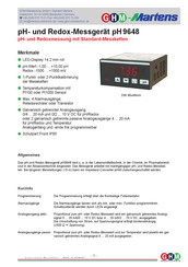 GHM-Martens pH9648 Handbuch