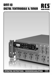 RCS AUDIO-SYSTEMS DMT-10 Bedienungsanleitung