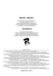 RAVAGLIOLI RAV540 I Übersetzung Der Originalanleitung