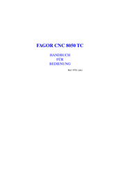 Fagor CNC 8050 TC Handbuch Fur Bedienung