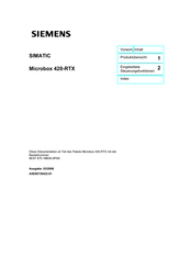 Siemens Microbox 420-RTX Handbuch