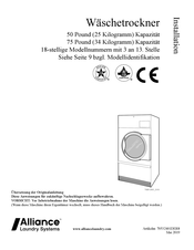 Alliance Laundry Systems 50 Serie Übersetzung Der Originalanleitung