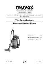 Truvox International Valet Battery Backpack Bedienungsanleitung