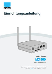 Mdex MX560 Einrichtungsanleitung